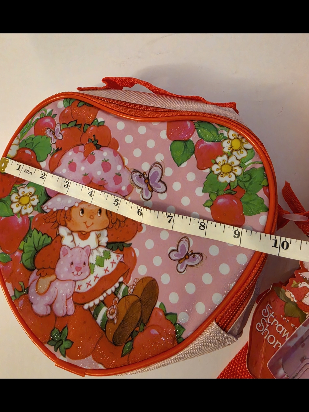NWT - Strawberry Shortcake Print 16" Backpack W/Lunch Bag -School, Daycare, Work - Picture 8 of 9